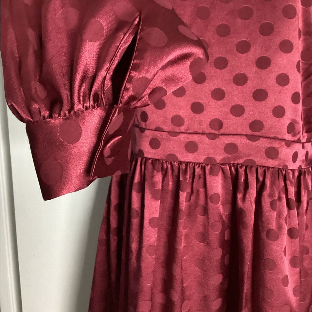 Modcloth Burgundy Dress S - Picture 5 of 10